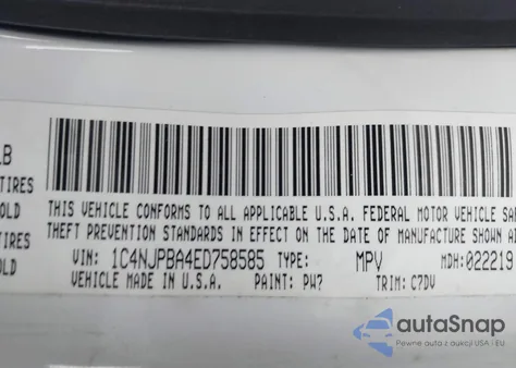 2014 Jeep Patriot Altitude из США, поврежденный, VIN 1C4NJPBA4ED758585